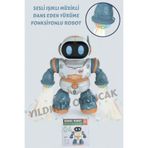 YILDIRIM OYUNCAK Sesli Işıklı Müzikli Dans Eden Robot 20 cm Yürüme Fonksiyonlu Robot - Dans Eden Işıklı Robot
