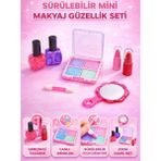 Yıldırım Oyuncak Sürülebilir 6 Parça Mini Makyaj Güzellik Seti - Pembe
