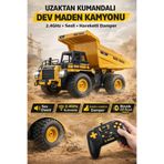 YILDIRIM OYUNCAK Uzaktan Kumandalı Damperli Maden Kamyonu 40cm | 2.4GHz RC Sesli Işıklı Hareketli Kasa İş Makinesi