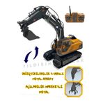 YILDIRIM OYUNCAK Uzaktan Kumandalı Full Fonksiyon Şarjlı Işıklı 360 Derece Dönen Metal Kepçe Model Kazıcı İnşaat Araç