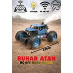 Yıldırım Oyuncak Uzaktan Kumandalı Full Fonksiyon Şarjlı LED Işıklı Buhar Atan Rc Off Road Arazi Arabası 22CM - Mavi