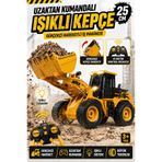 YILDIRIM OYUNCAK Uzaktan Kumandalı Işıklı Kepçe 25 cm – Şarjlı RC İş Makinesi, Hareketli Bulldozer, 15m Kontrol Mesafesi