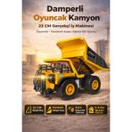 YILDIRIM OYUNCAK Uzaktan Kumandalı Şarjlı Sesli Işıklı 22 cm Full Fonksiyon Kamyon İş Makinesi Metal