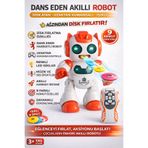 YILDIRIM OYUNCAK Uzaktan Kumandalı Sesli Işıklı Robot Oyuncak Dans Eden Akıllı Robot | Disk Atan Hareketli Robot