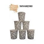 Yıldırım Paper Cup 6.5 Oz Karton Bardak 3000 Adet + 1000 Adet Tahta Karıştırıcı