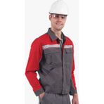 Yıldırımlar 3 cm Reflektörlü Çok Cepli Mont - Gri - Kırmızı - 54