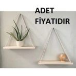 Yıldırım's Home Ahşap Duvar Rafı Ipli