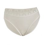 Yıldız 3523 Ekru 12 Adet Kadın Likralı Beli Dantelli Bikini Külot