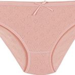 Yıldız 3573 Pudra 12 Adet Kadın Ribana Kalpli Bikini Külot
