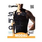 YILDIZ 3'lü Siyah Erkek Süper Ince Modal Likrasız Atlet 121 120KSCY