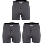 Yıldız 3'lü Yıldız Erkek Havlu Bel Penye Boxer - S - Füme