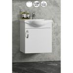 Yıldız 45 Cm Beyaz Mdf Seramik Lavabolu Asma Alt Banyo Dolabı