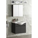 Yıldız 65 Cm Antrasit Gri Mdf Lavabolu Asma Banyo Dolabı Takımı Antrasit - Gri