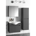 Yıldız 65+35 Cm Antrasit Gri Mdf Lavabolu Asma Banyo Dolabı Takım Antrasit - Gri