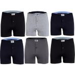 Yıldız 6'lı Paket Erkek Havlubel Düğmeli Penye Boxer Çok Renkli Abani Classic - XL