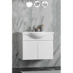 Yıldız 75 Cm Beyaz Mdf Seramik Lavabolu Asma Banyo Alt Dolabı Beyaz