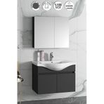 Yıldız 80 Cm Antrasit Gri Mdf Lavabolu Asma Banyo Dolabı Takımı Antrasit - Gri