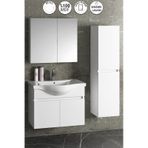 Yıldız 80+35 Cm Beyaz Mdf Lavabolu Asma Banyo Dolabı Takımı Beyaz