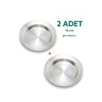 YILDIZ ARKAR Alüminyum Künefe Kadayıf Tepsisi Tabağı 2 Adet 16 Cm (22CM)