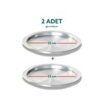 YILDIZ ARKAR Alüminyum Künefe Kadayıf Tepsisi Tabağı 2 Adet 22 Cm (28cm)