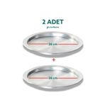 YILDIZ ARKAR Alüminyum Künefe Kadayıf Tepsisi Tabağı 2 Adet 26 Cm (32cm)