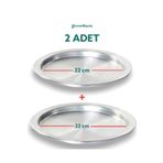 YILDIZ ARKAR Alüminyum Künefe Kadayıf Tepsisi Tabağı 2 Adet 32 Cm (38CM)