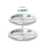 YILDIZ ARKAR Alüminyum Künefe Kadayıf Tepsisi Tabağı 2 Adet 40 Cm (46CM) Geniş Ailelere Özel