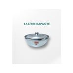 YILDIZ ARKAR Alüminyum Salça Aşure Yahni Kavurma Sos Helvane Tenceresi 1,50 Litre 20 Cm