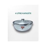 YILDIZ ARKAR Alüminyum Salça Aşure Yahni Kavurma Sos Helvane Tenceresi 4 Litre 28 Cm