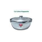 YILDIZ ARKAR Alüminyum Salça Aşure Yahni Kavurma Sos Helvane Tenceresi 7,5 Litre 34 Cm