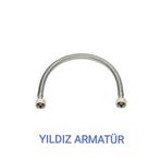 Yıldız Armatür Paslanmaz Çelik Örgülü Hortum 1/2-1/2 100 cm