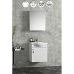 Yıldız Asma 45 Cm Beyaz Mdf Seramik Lavabolu Banyo Dolabı Takımı Beyaz