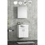Yıldız Asma 50 Cm Beyaz Mdf Seramik Lavabolu Banyo Dolabı Takımı Beyaz