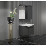 Yıldız Banyo Dolabı 55Cm Komple Antrasit Gri Mat Antrasit - Gri