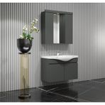 Yıldız Banyo Dolabı 80 Cm Komple Antrasit Gri Mat Antrasit - Gri