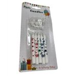 Yıldız Baskılı İnce Mum 8 cm 8 li