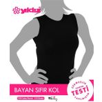 Yıldız Çamaşır 2235 Siyah Likralı Sıfır Kol Kadın Atlet