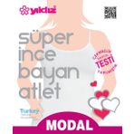 Yıldız Çamaşır 2245 Beyaz Süper İnce İp Askılı Kadın Atlet