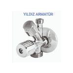 Yıldız Çamaşır-Bulaşık Musluğu ve Taharet Musluğu Çıkışlı Tek Muslukta Çift Fonksiyon Birleştirici