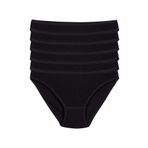 Yıldız Çamaşır YLDZ-2122 Siyah 6'lı Paket %100 Pamuk Bikini Kadın Külot