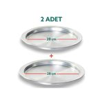 Yıldız Çelik 2 Adet 28 cm Taban Alüminyum Künefe Kadayıf Tepsisi & Tabağı