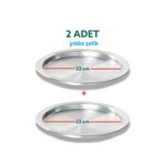 Yıldız çelik 2 adet alüminyum 22 cm künefe ve kadayıf tepsisi & tabağı