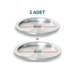 Yıldız çelik 2 adet alüminyum 40 cm künefe ve kadayıf tepsisi & tabağı