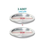 Yıldız çelik 2 Adet Alüminyum Künefe Ve Kadayıf Tepsisi Tabağı 20 Cm Taban