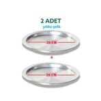 Yıldız çelik 2 Adet Alüminyum Künefe Ve Kadayıf Tepsisi Tabağı 26 Cm Taban