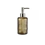 Yıldız Desenli Kahverengi Cam Sıvı Sabunluk – 300Ml