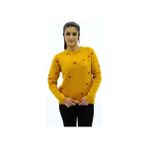 Yıldız Desenli Triko Kazak - Sarı - M
