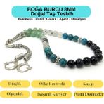 Yıldız Doğal Taş Sertifikalı Boğa Burcu 8mm 33LÜK Doğal Taş Tesbih - Renkli