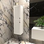 Yıldız Elegance Panjur Kapaklı Banyo Asma Boy Dolabı | Mat Beyaz