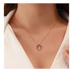 Yıldız Hilal Renkli Zirkon Taşlı Rose Gold Kaplama Gümüş kolye
